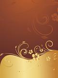 golden and brown floral background
