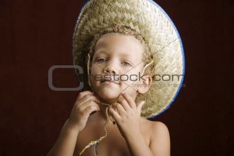 Little Boy in a Straw Hat
