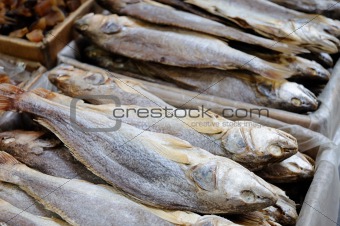 Stack of salted fish