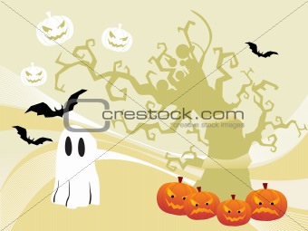 illustration of halloween background series3 set5