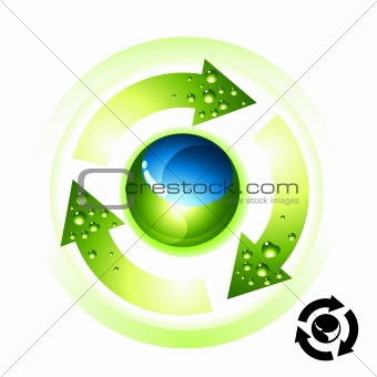 Recycle Globe Icon