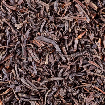 Dry black tea leaves