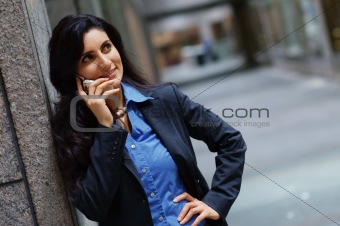 Metro Business Woman on Cell Phone