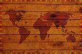 Grunge background - ancient map of the world