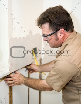 Electrician Installing Wiring