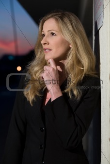 Business woman outside
