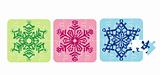Christmas snowflakes / puzzle / vector