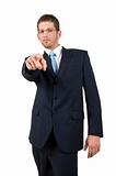 pointing businessman