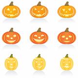 Icon set Halloween pumpkin