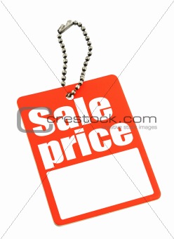 price tag with copy space