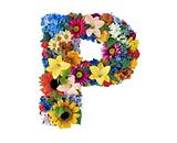 Flower Alphabet - P