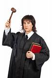 Serious female judge