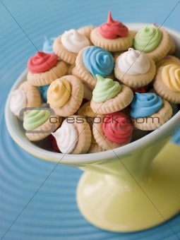Dish of Iced Gem Biscuits