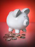 Piggy Bank Financial Investment Change Savings w/ Coins Money