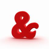 Red ampersand