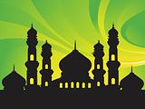 abstract background with silhouette of mosques, wallpaper