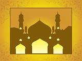 abstract frame of mosques, illustration