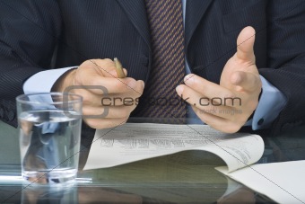 Businessman signing an agreement