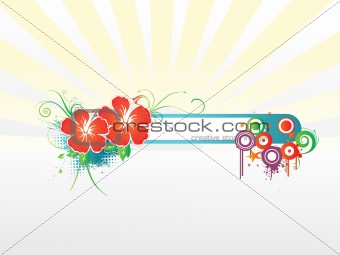 abstract background of hibiscus flower, illustration