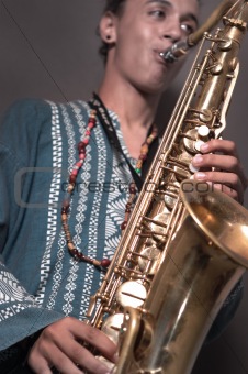 Man playing saxo