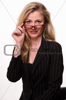 Business woman in glasses
