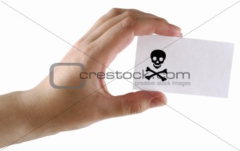 Papper card on the hand