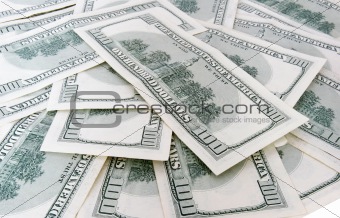 100 us dollars banknotes background