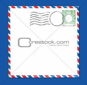Envelope With Postal Stamp and Stripes
