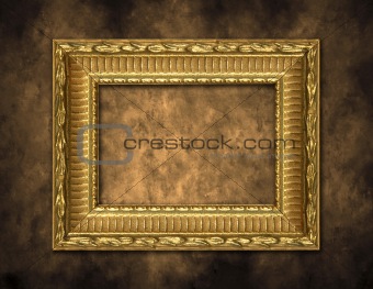 Golden Frame on Artistic Background