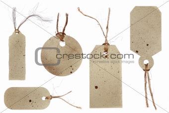 Grunge Style Tags for Gifts, Price, or Scrapbooking