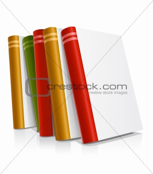vector books with blank covers