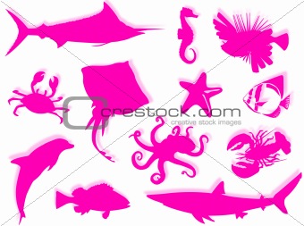 Sea-life silhouette