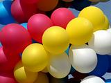 Varicoloured festival balloons