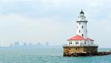 Chicago Lighthouse with Skyline in Background