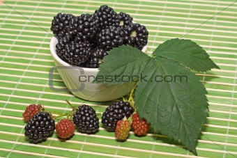 Blackberries on the table