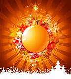 Christmas background with decorations / vector 