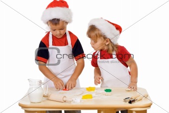 Preparing the christmas cookies