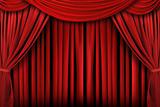 Abstract Red Theatre Stage Drape Background