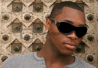 Sexy Young African American Man in Sunglasses