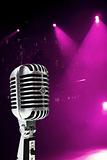 Microphone On Colorful Background