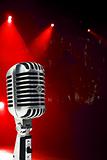 Microphone On Colorful Background