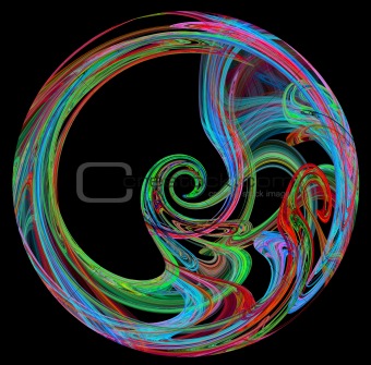 Colorful spiral design