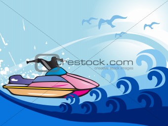 jet ski vector illustration