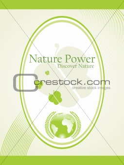 abstract ecology icons series on wavy background_9