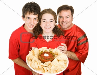 Sports Fans with Chips
