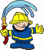 Illustration of fireman