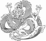 Illustration of Japanese dragon