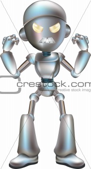 Illustration of angry robot