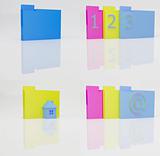 Color folders with reflection