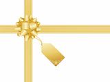 Christmas bow and gift card